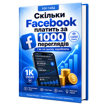 Скільки Facebook платить за 1000 переглядів &mdash; PDF-гайд про монетизацію Facebook HM011 фото